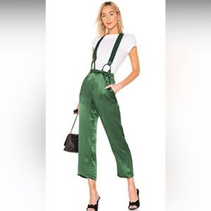 House of Harlow 1960 X REVOLVE Virgil Pants in Green.      Green suspenders